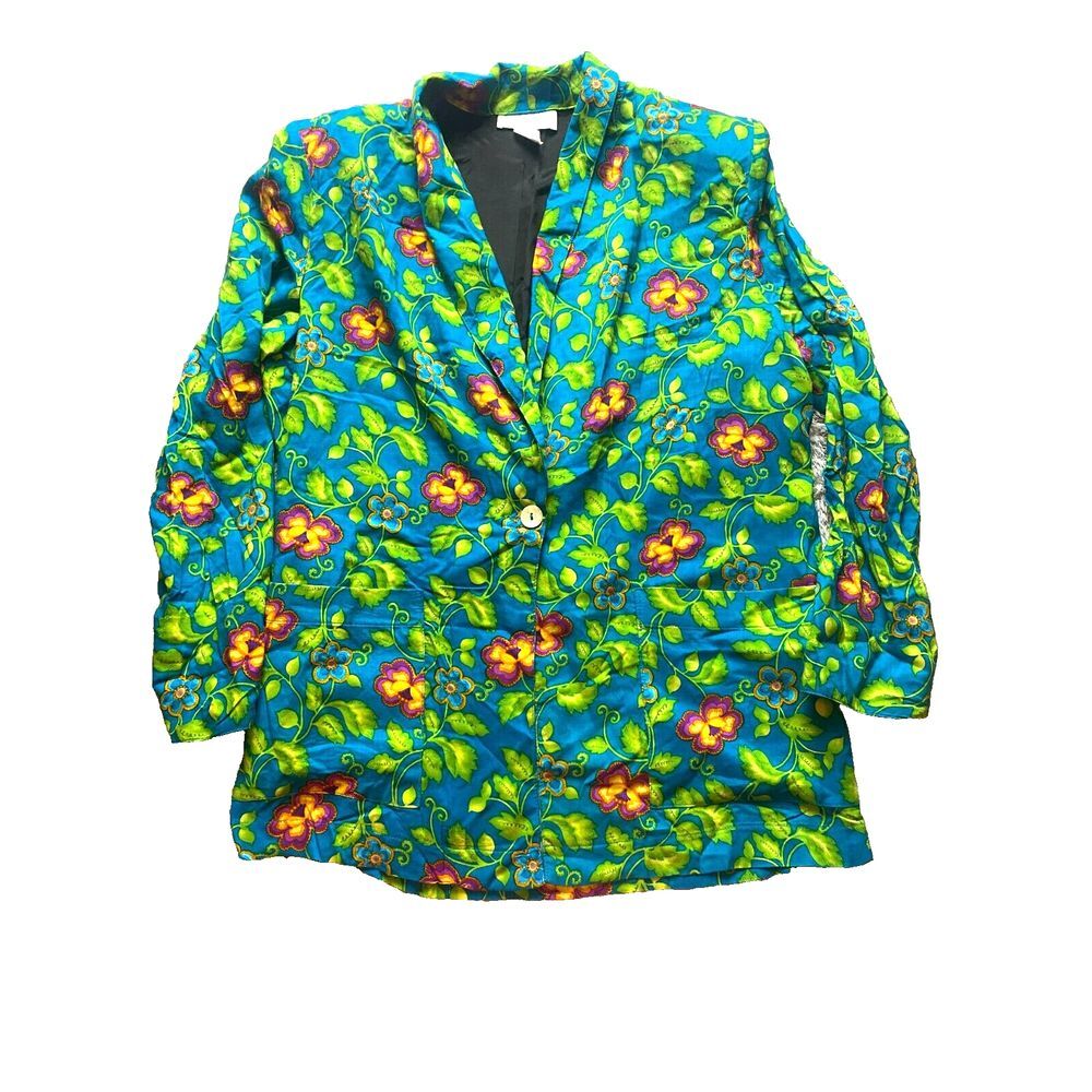 VTG Impressions of California Jacket Womens Small Art Artsy Oversized 80s Blazer